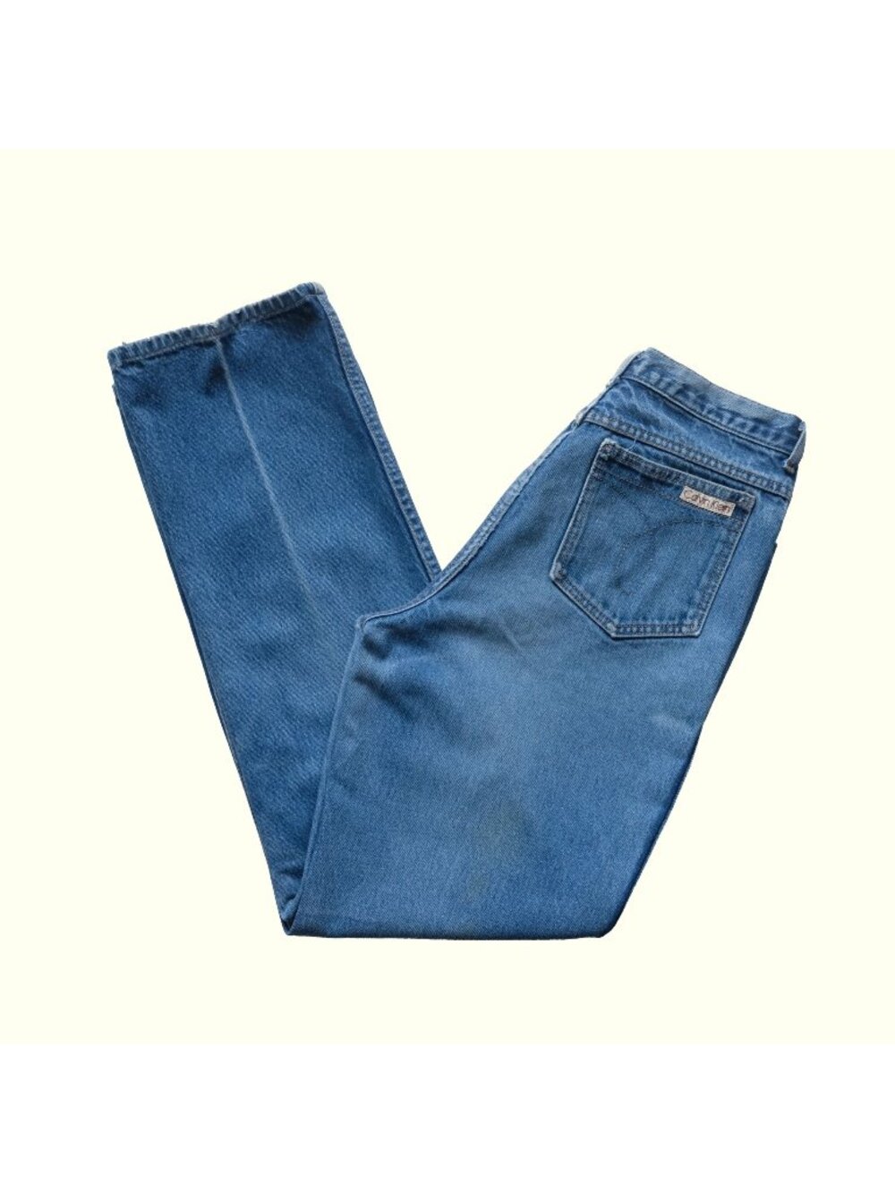 CALVIN KLEIN VTG 90s 80s RETRO USA MADE 100% COTTON DENIM BLUE JEANS SZ 16